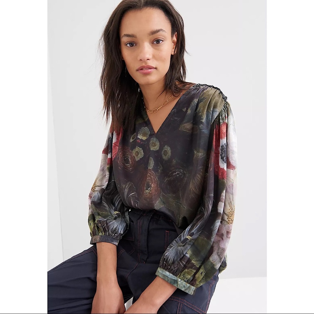 Anthropologie Bastienne Blouse Pankaj & Nidhi M
